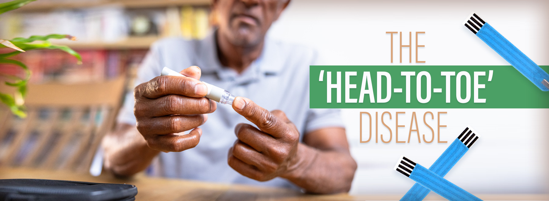 An African American man measures his blood sugar, highlighting the importance of monitoring health for diabetes management.